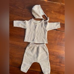 Quincy Mae brown gingham set